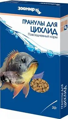 ЗООМИР корм плавающие гранулы для цихлид, коробка