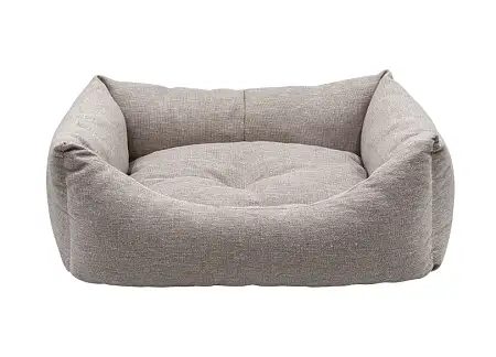 Купить zooexpress лежанка пухлик «nord» для кошек и собак мебельная ткань, бежевый